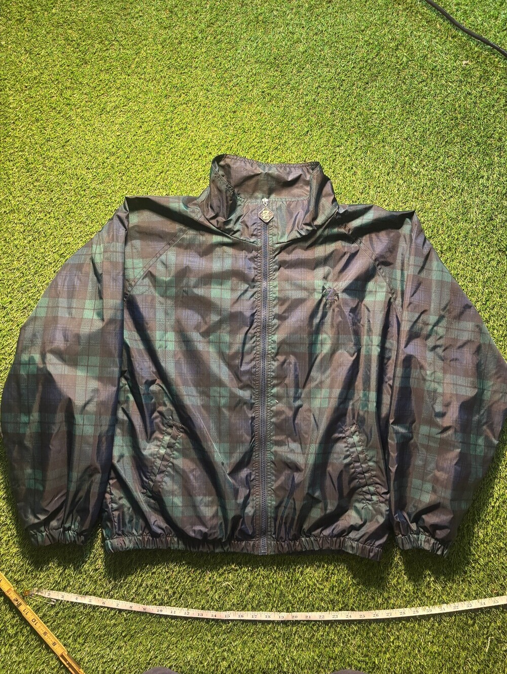 vintage jerzees plaid windbreaker